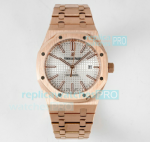 BF Factory Audermars Piguet Royal Oak 15400 Rose Gold Silver Dial Watch 41MM